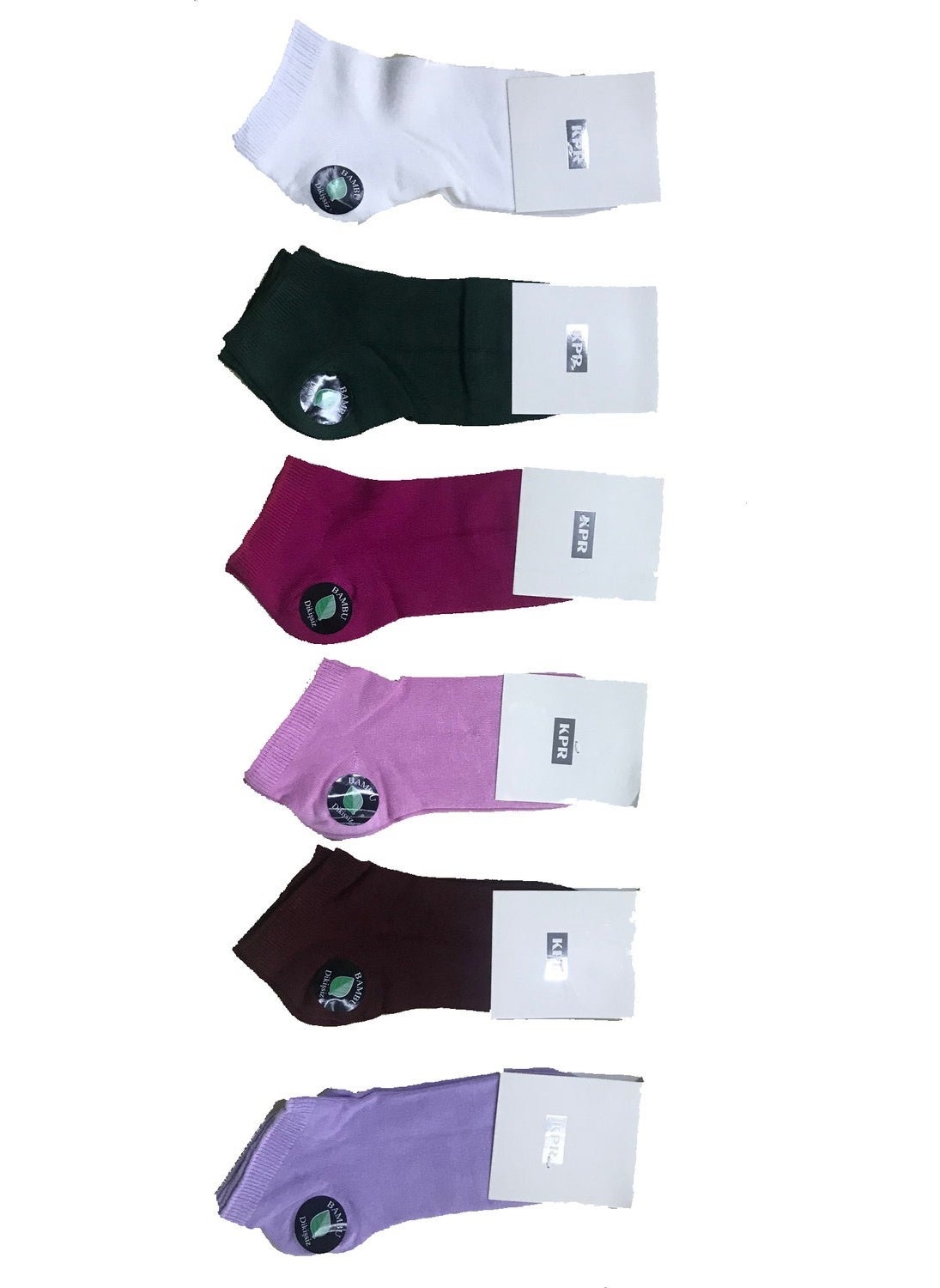 6 Pairs of Seamless Bamboo Booties Socks