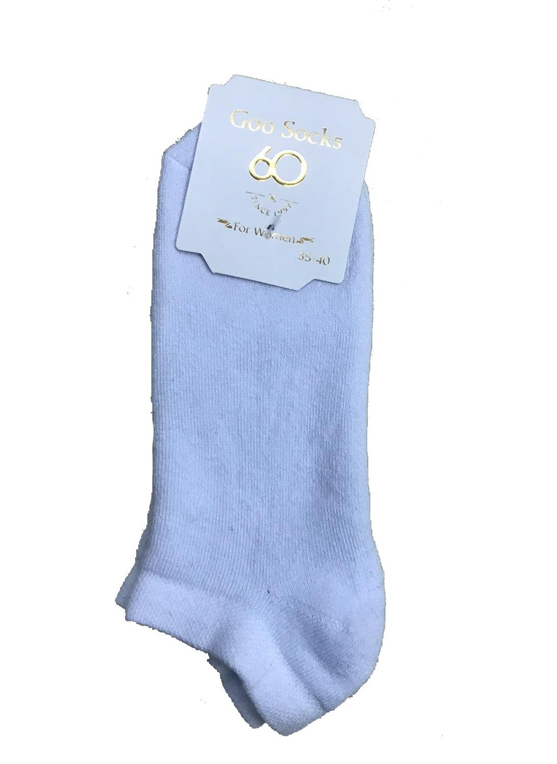 3 Pairs of White Color Booties Socks