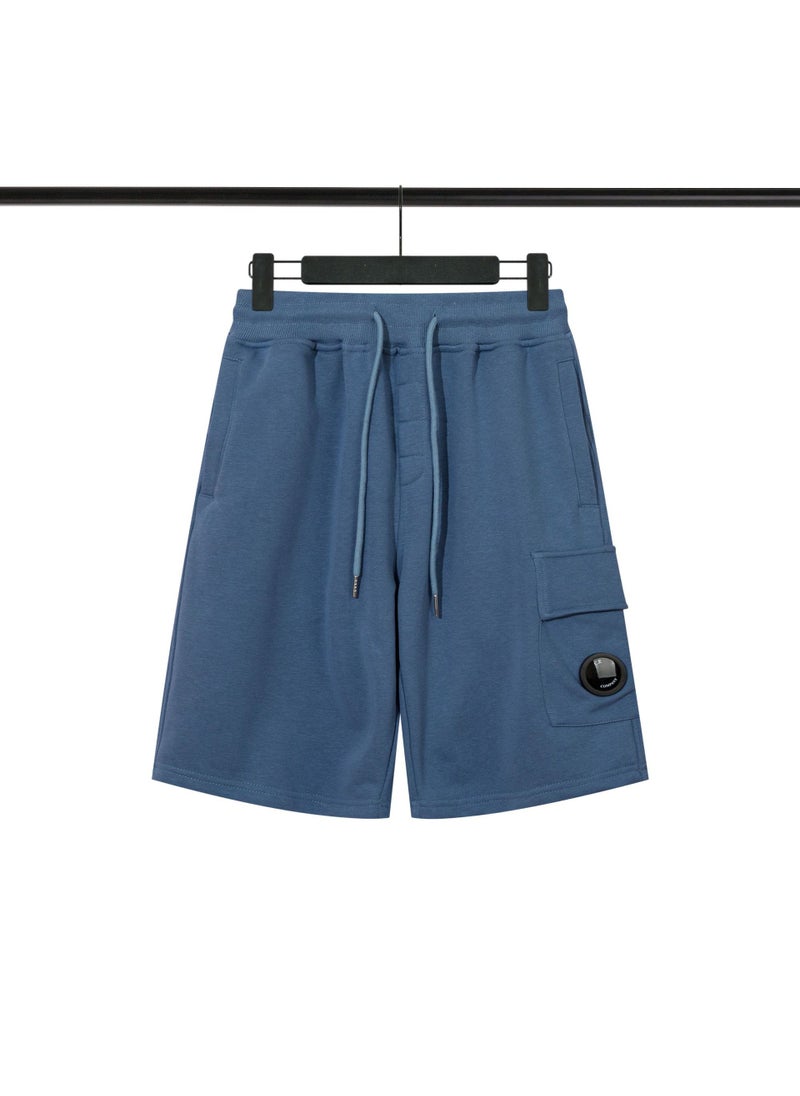 CP COMPANY Inspired Mirror Lens Unisex Casual Shorts Blue