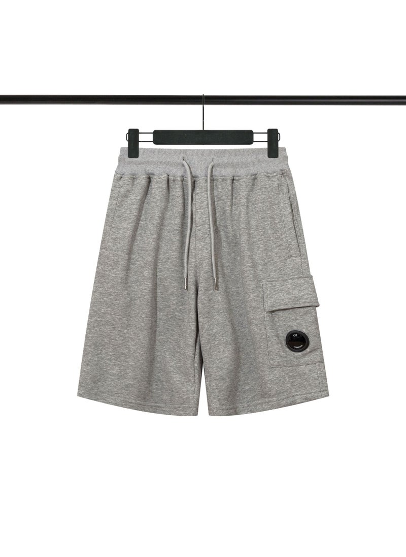 CP COMPANY Inspired Mirror Lens Unisex Casual Shorts Grey