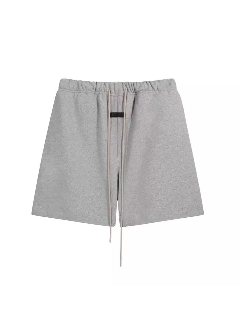 FEAR OF GOD ESSENTIALS Drawstring Fleece Shorts Grey (fleece-lined)