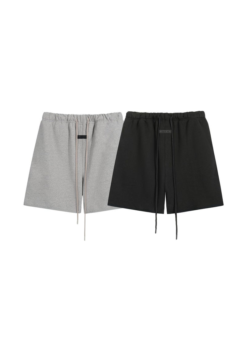 FEAR OF GOD ESSENTIALS Drawstring Fleece Shorts Grey (fleece-lined)