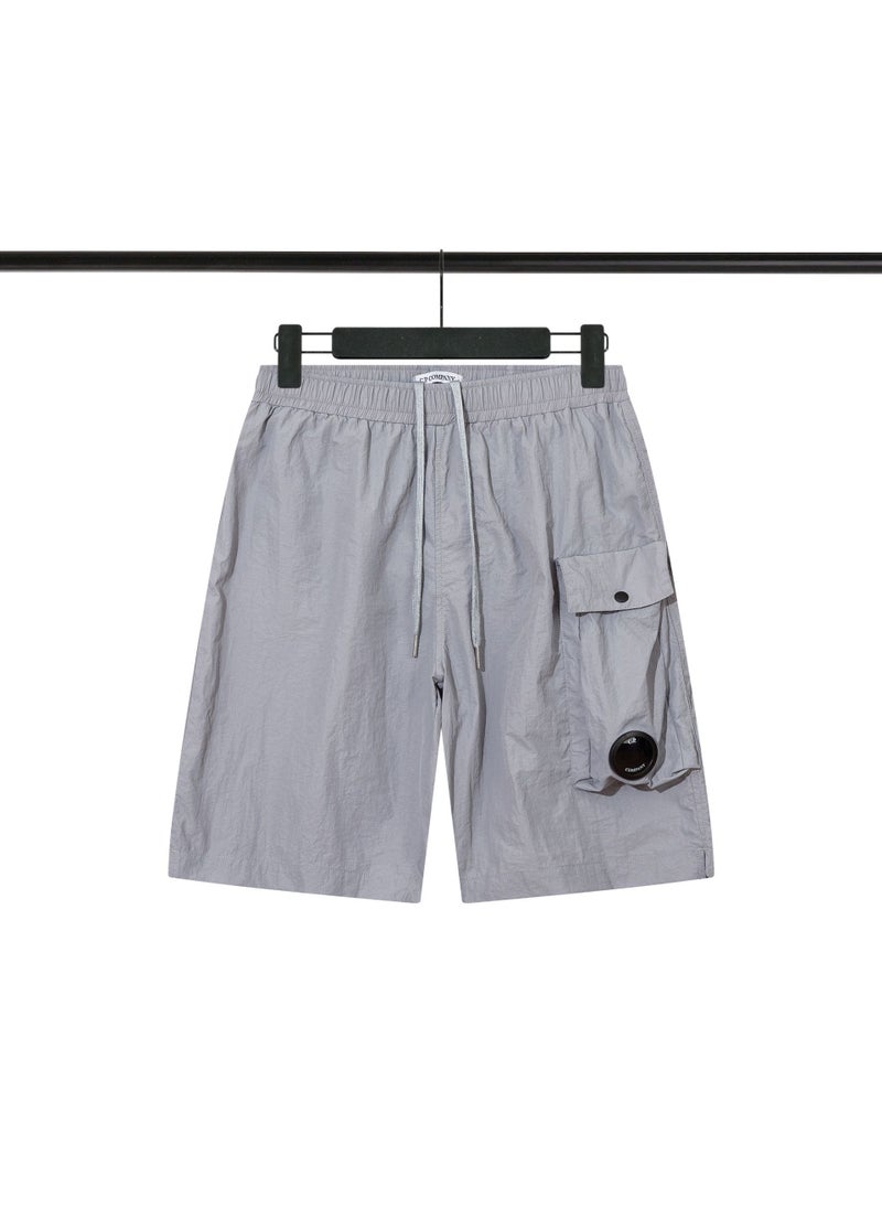 2023 SS CP.Company Dual Pocket Waterproof Casual Unisex Shorts Gray