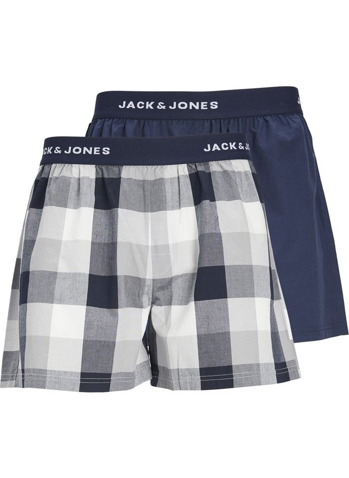 Navy Blue Men's 2-Piece Boxer Set 12239042