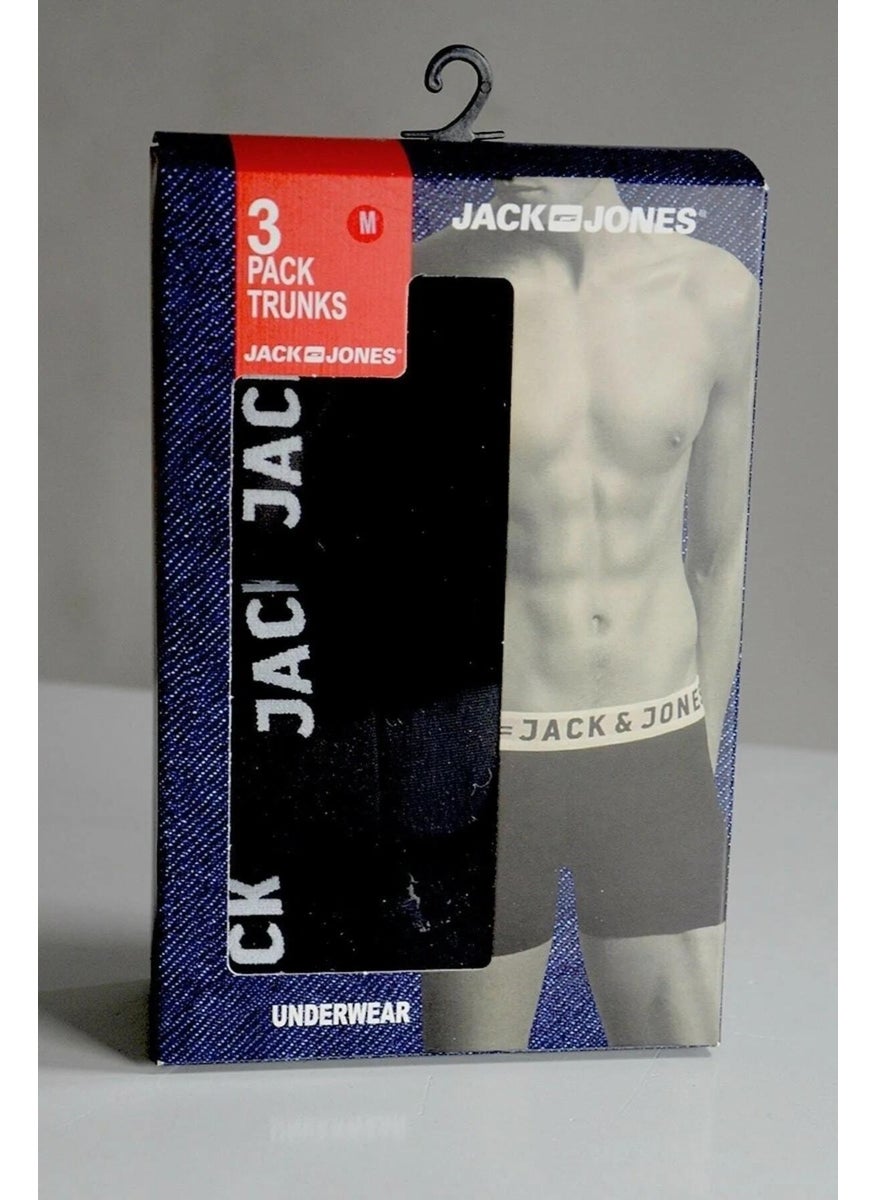 Jacanthony Trunks 3 Pack Men's Black Boxer 12171944-Black