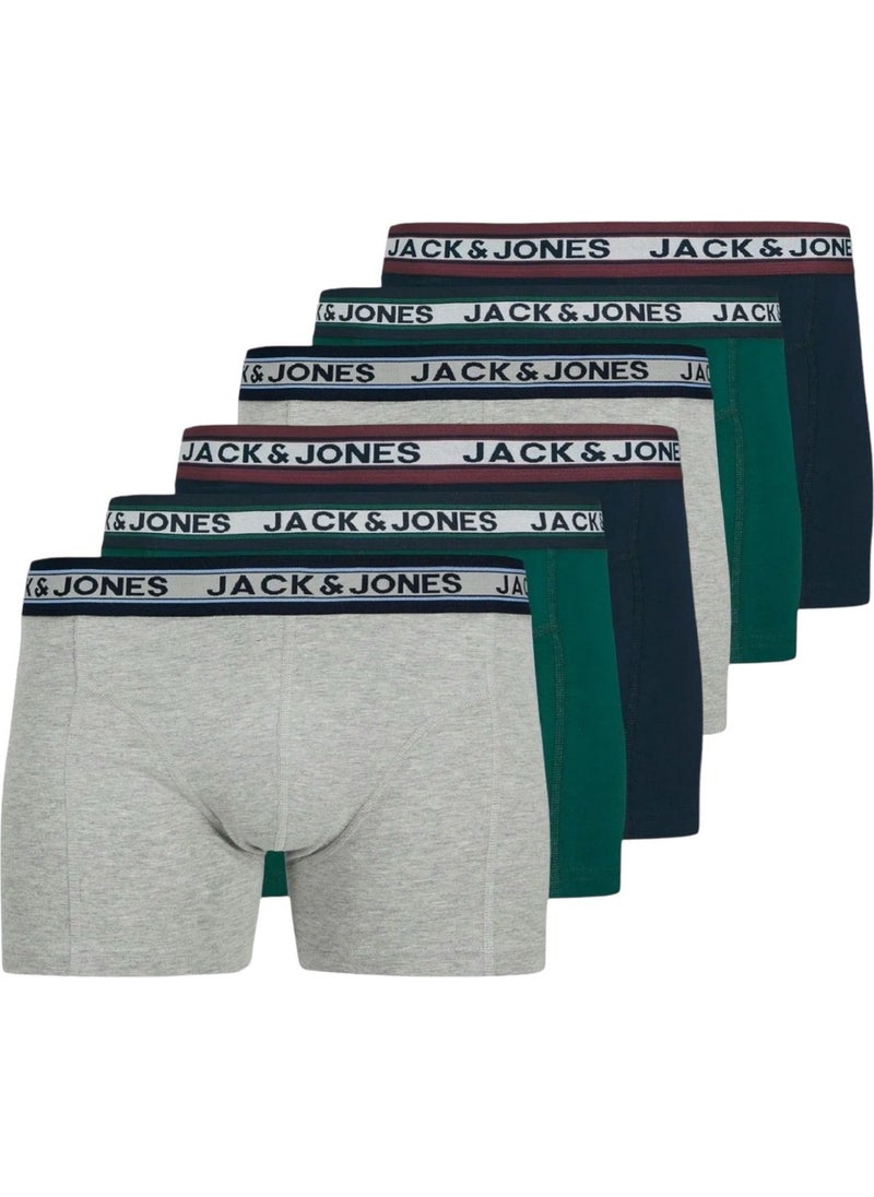 Jack Jones Men's 6 Pack Cotton Boxer 12270759