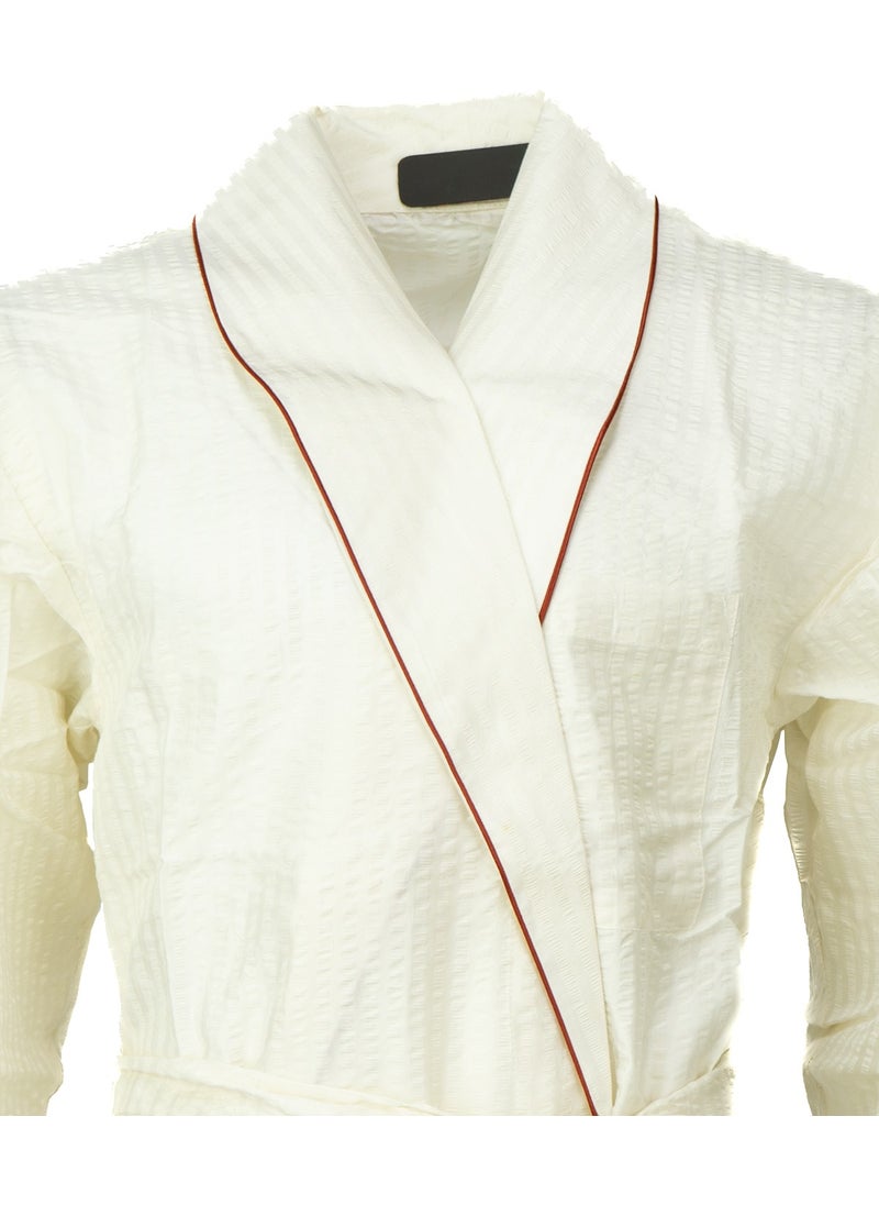 Men's Classic Model Robe Premium Cotton Woven Classic Robe Pocket Comfort Full Pattern
