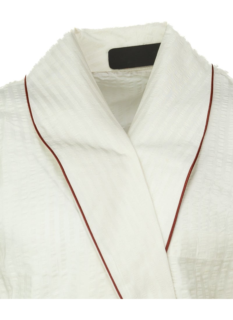 Men's Classic Model Robe Premium Cotton Woven Classic Robe Pocket Comfort Full Pattern