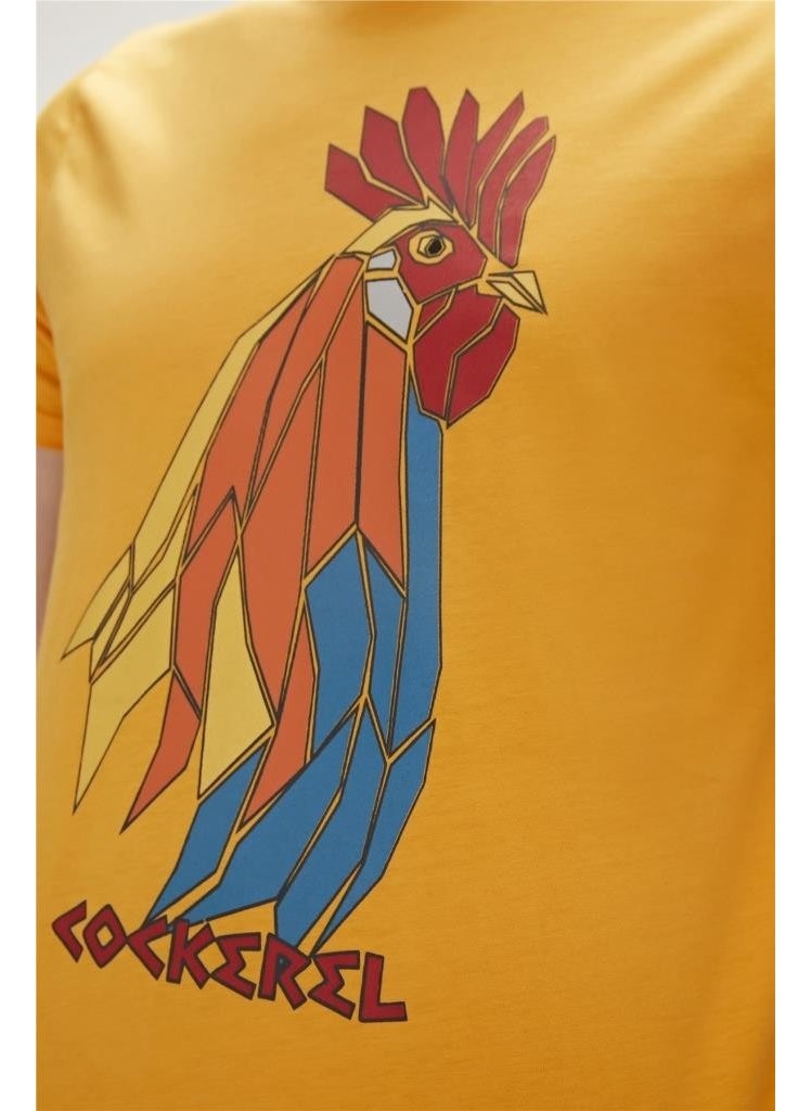 Badbear Men's Cockerel T-Shirt Mustard