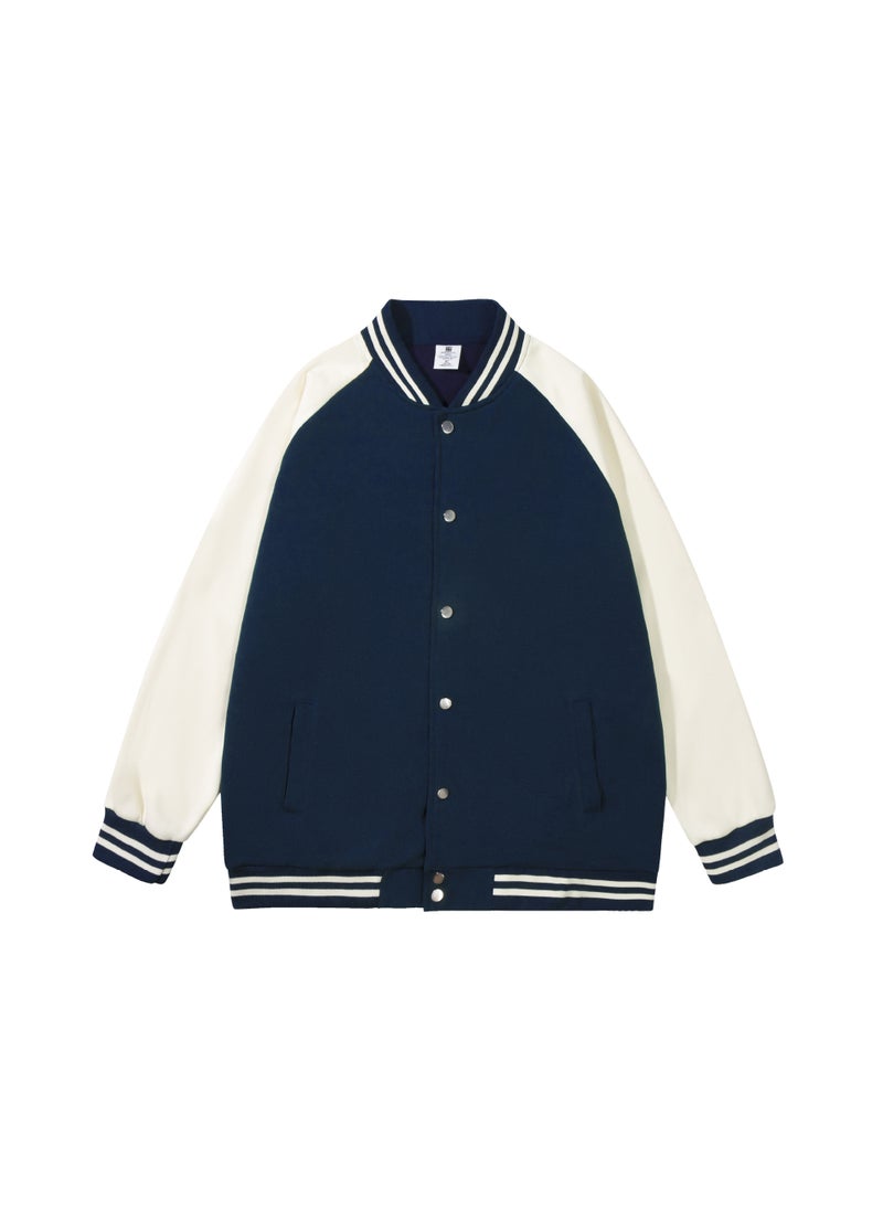 Unisex Baseball Jacket Casual Custom Logo Mocha