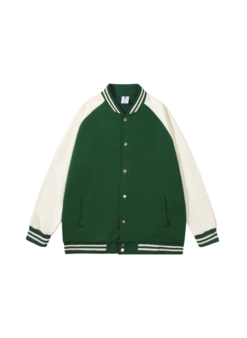 Unisex Baseball Jacket Casual Custom Logo Mocha