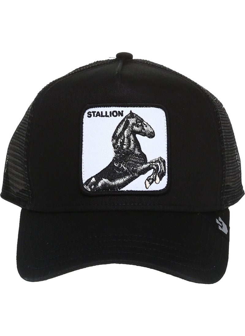 101-0393 The Stallion Cotton Mesh Detailed Animal Patterned Hat Unisex HAT 1010393
