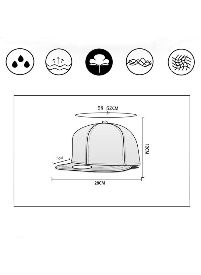 Fashionable Printed Baseball Cap With Adjustable Buckle For Reverse Wearing Street Dance For Daily Wear And Outdoor Sports