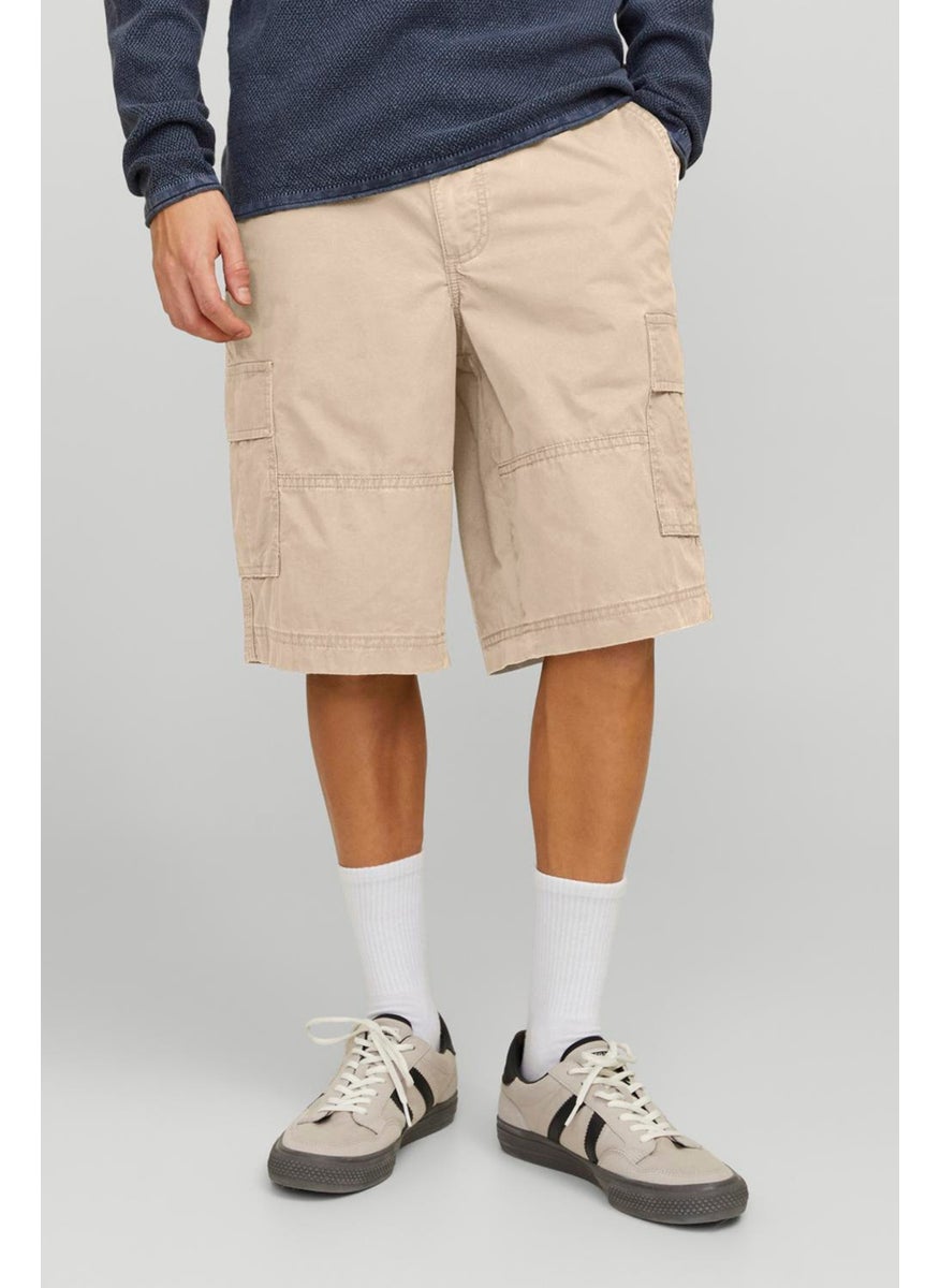 Jpstcole Campaign Men's Beige Cargo Shorts 12253222-Crockery