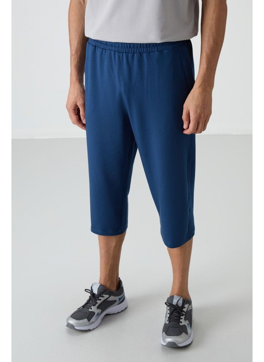 Parliament Cotton Soft Texture Standard Fit Embroidered Men's Capri - 83102