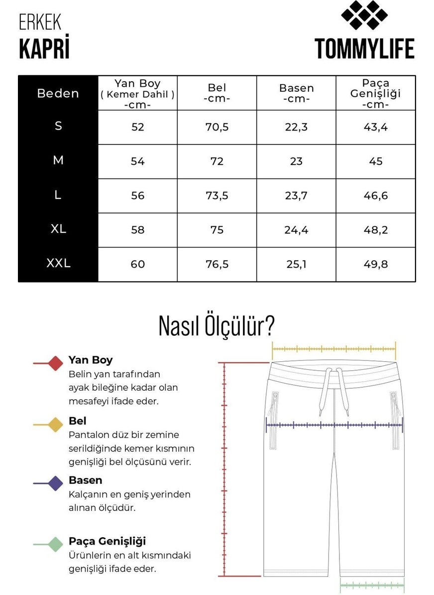 Parliament Cotton Soft Texture Standard Fit Embroidered Men's Capri - 83102