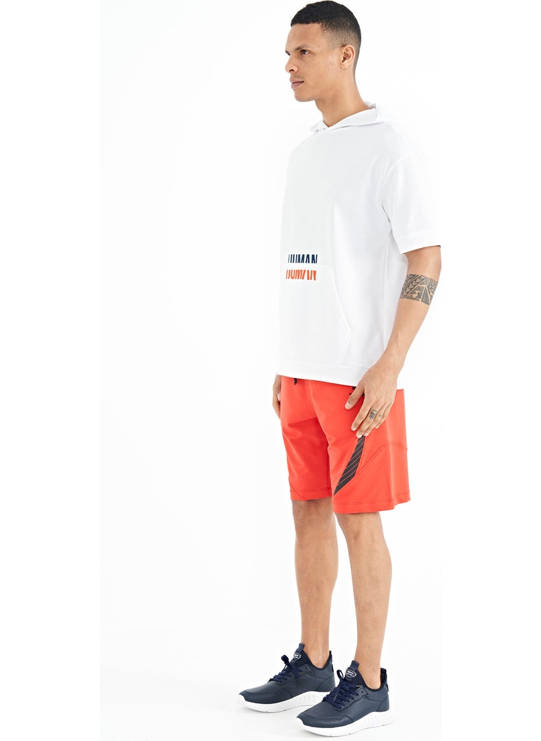 Fiesta Printed Detailed Logo Embroidered Standard Fit Men's Shorts - 81252