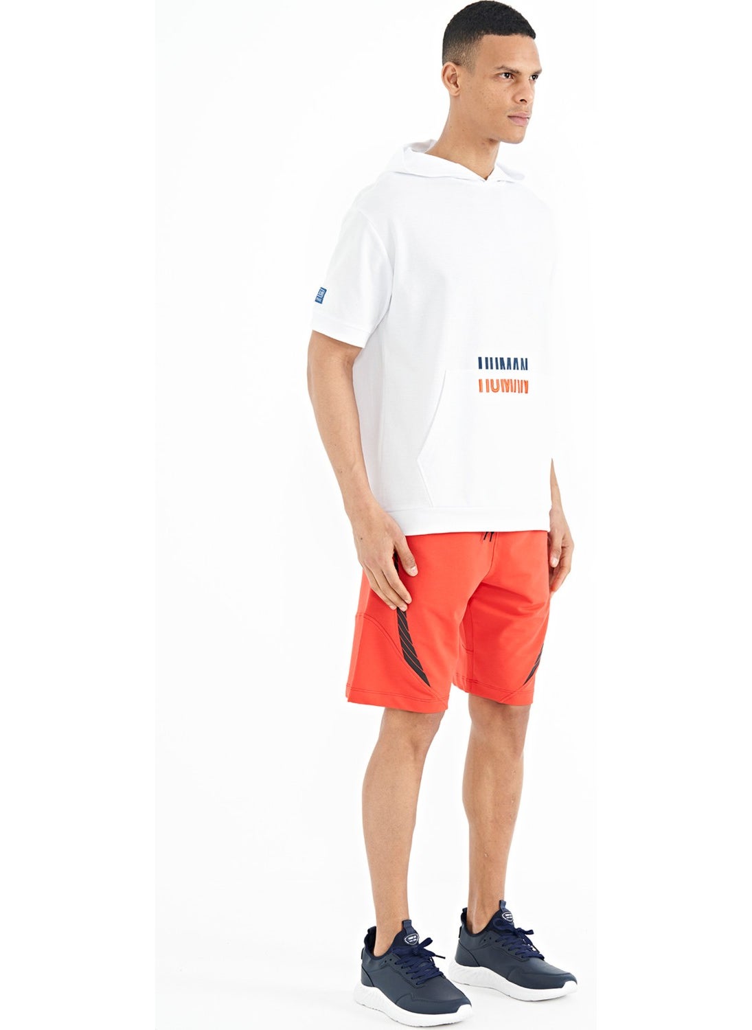 Fiesta Printed Detailed Logo Embroidered Standard Fit Men's Shorts - 81252
