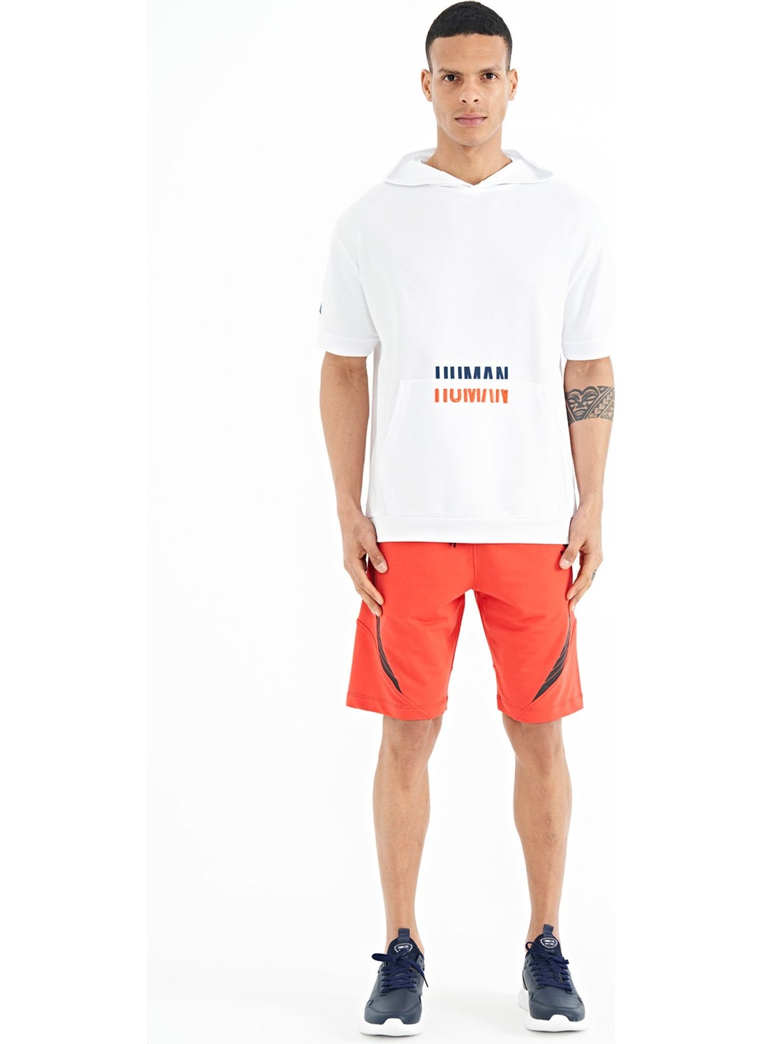 Fiesta Printed Detailed Logo Embroidered Standard Fit Men's Shorts - 81252
