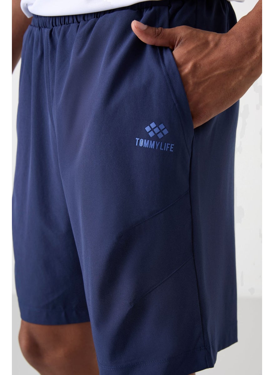 Indigo Polyester Thick Soft Comfort Fit Men's Shorts - 81268