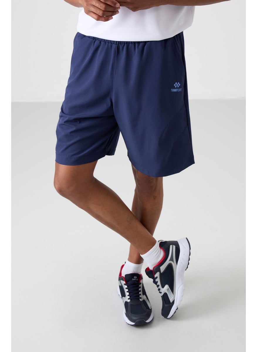Indigo Polyester Thick Soft Comfort Fit Men's Shorts - 81268