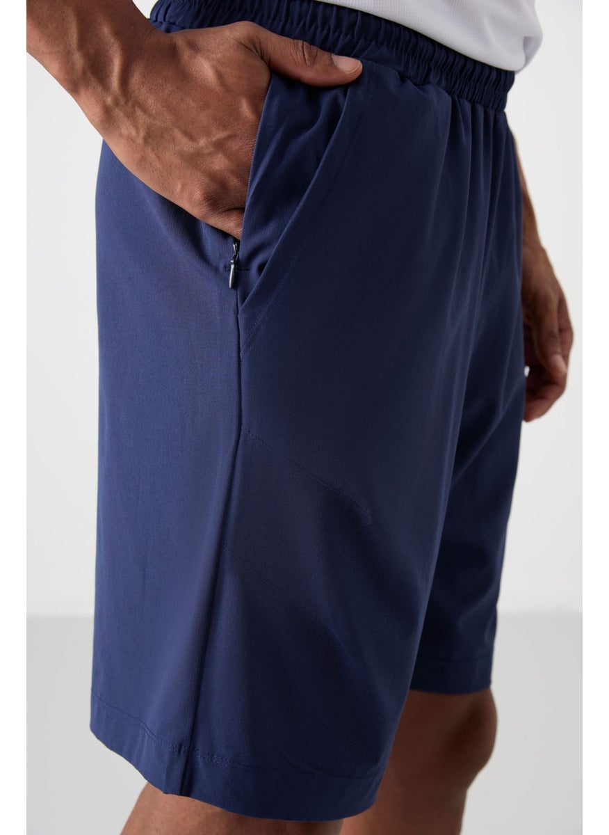 Indigo Polyester Thick Soft Comfort Fit Men's Shorts - 81268
