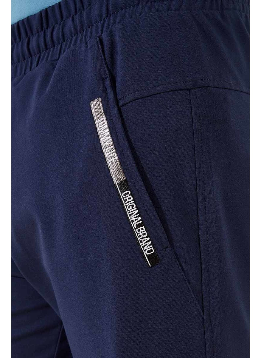 Indigo Men's Front Pocket Detailed Standard Pattern Classic Leg Capri-83092_1