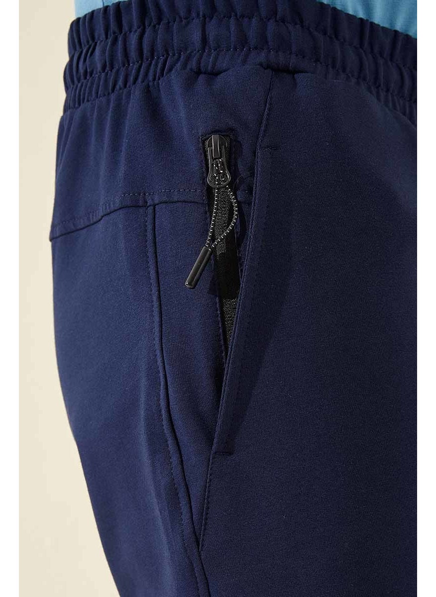 Indigo Men's Front Pocket Detailed Standard Pattern Classic Leg Capri-83092_1