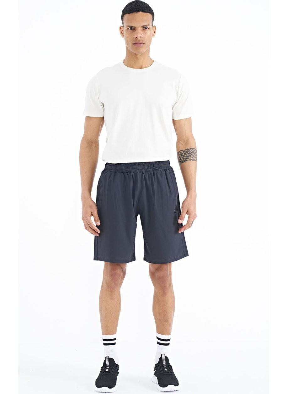 Anthracite Side Pocket Detailed Elastic Men's Shorts - 81238