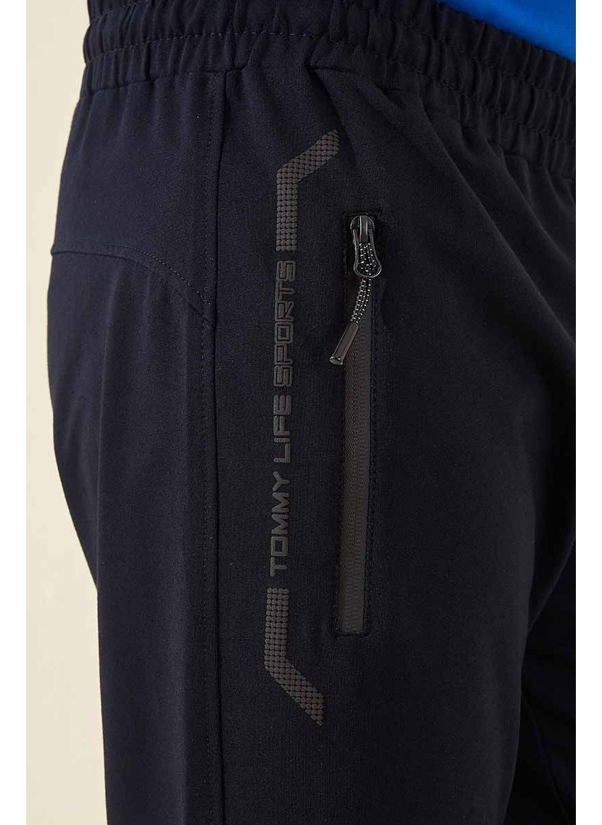 Navy Blue Men's Zipper Pocket Standard Mold Classic Leg KAPRI-83091_01