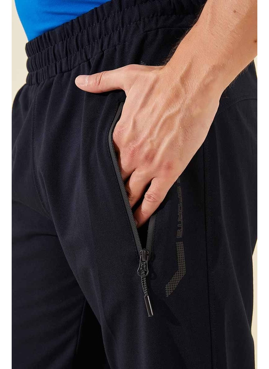 Navy Blue Men's Zipper Pocket Standard Mold Classic Leg KAPRI-83091_01
