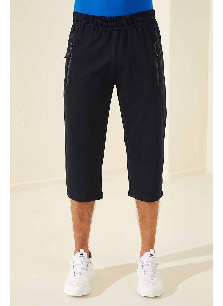Navy Blue Men's Zipper Pocket Standard Mold Classic Leg KAPRI-83091_01