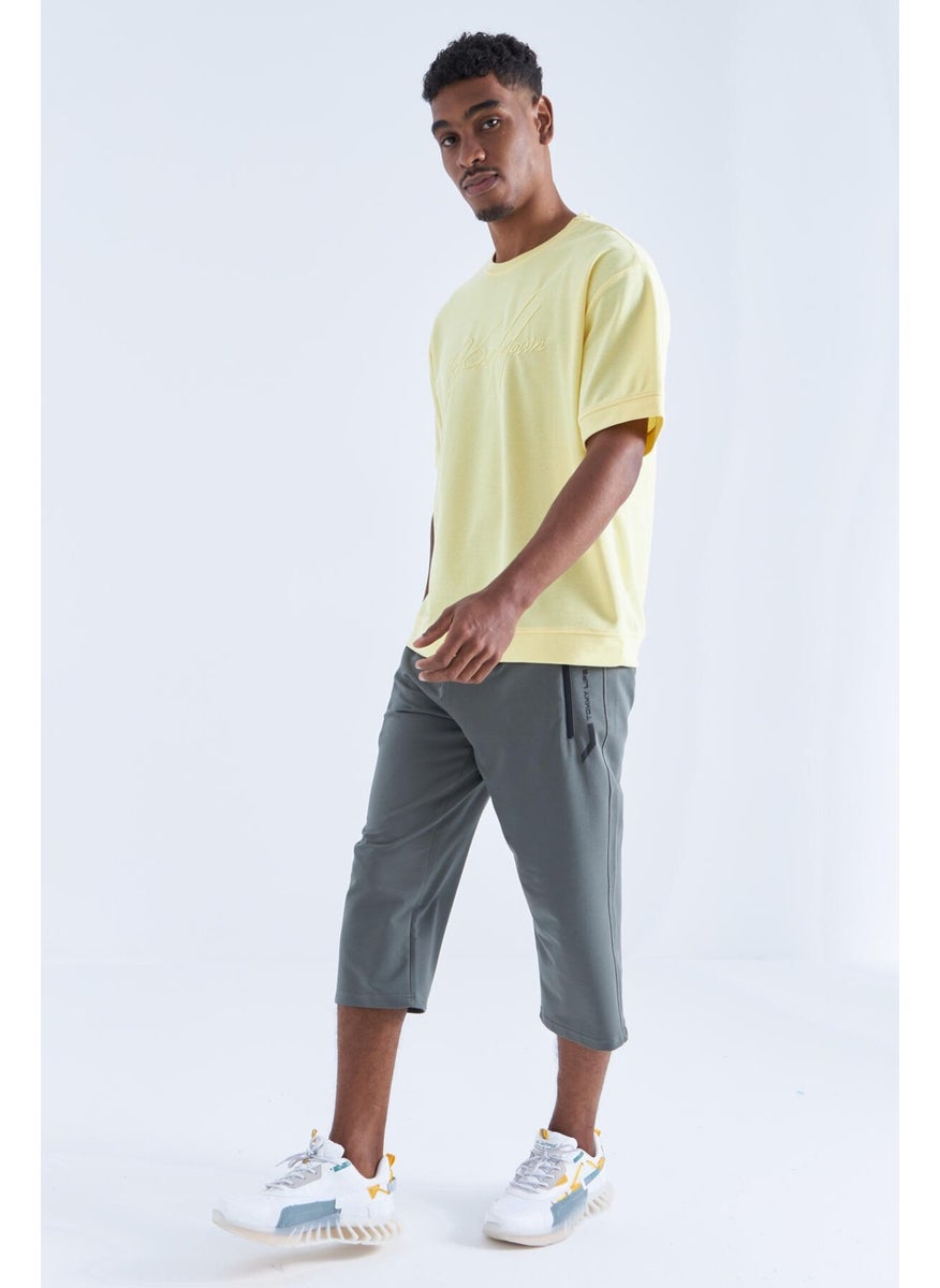 Çağla Zipper Pocket Standard Fit Classic Leg Men's Capri - 83091