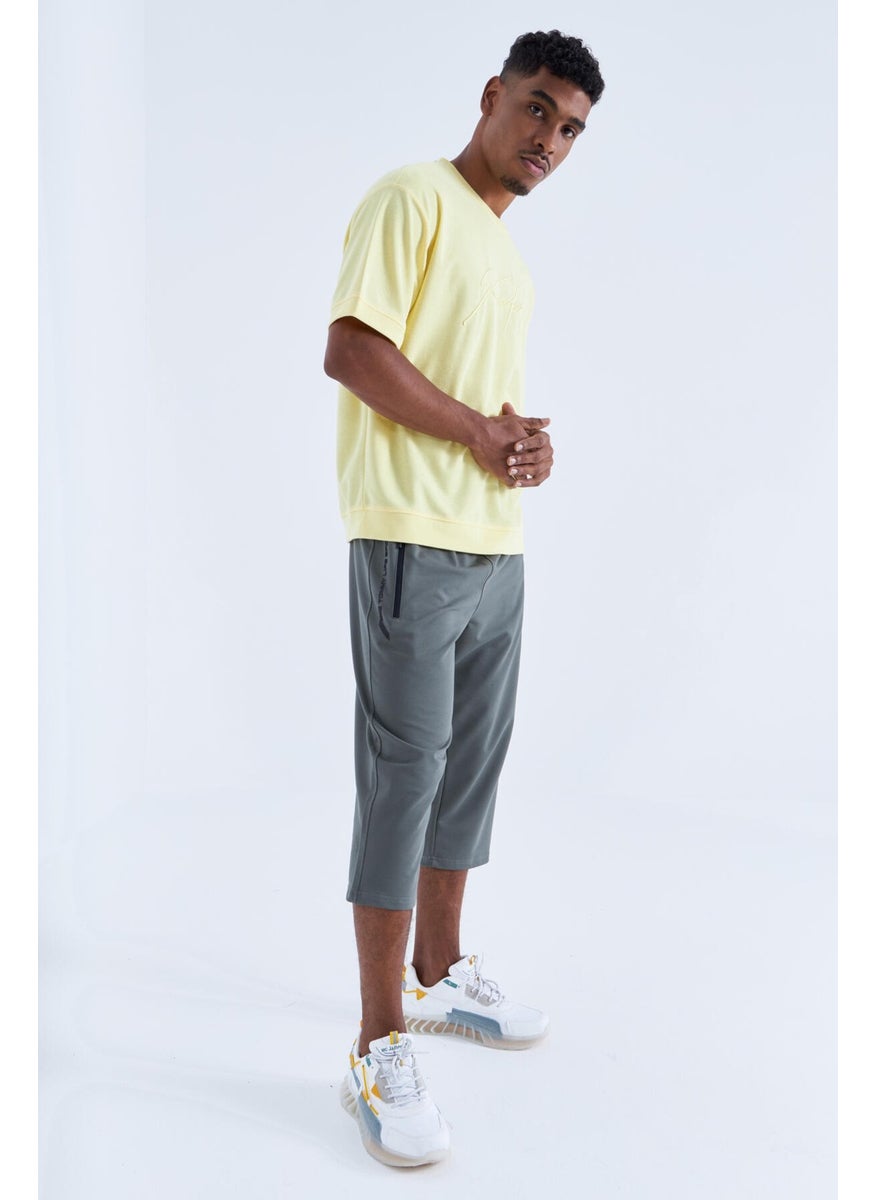 Çağla Zipper Pocket Standard Fit Classic Leg Men's Capri - 83091