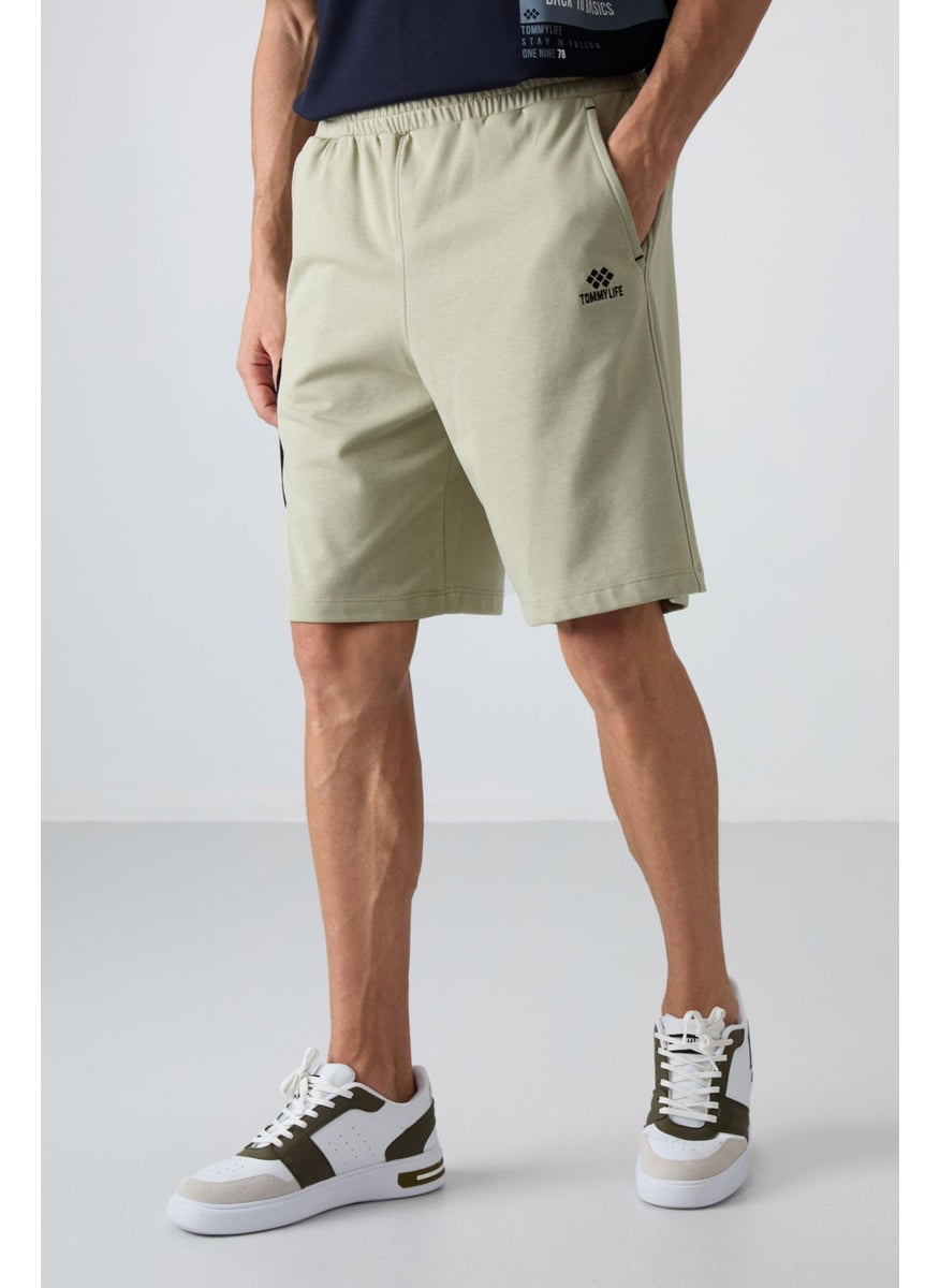 Çağla Cotton Thick Soft Texture Comfort Fit Printed Men's Shorts - 81266