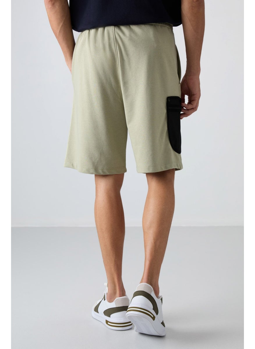 Çağla Cotton Thick Soft Texture Comfort Fit Printed Men's Shorts - 81266