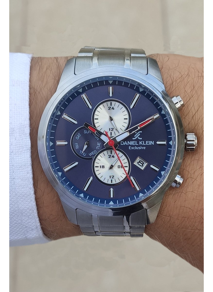 Exculisıve Active Display Dark Blue Dial Men's Wristwatch