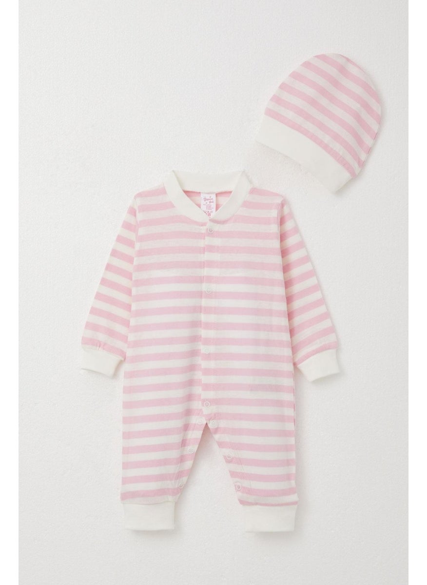 Baby Girl Jumpsuit Striped 0-6 Months, Pink