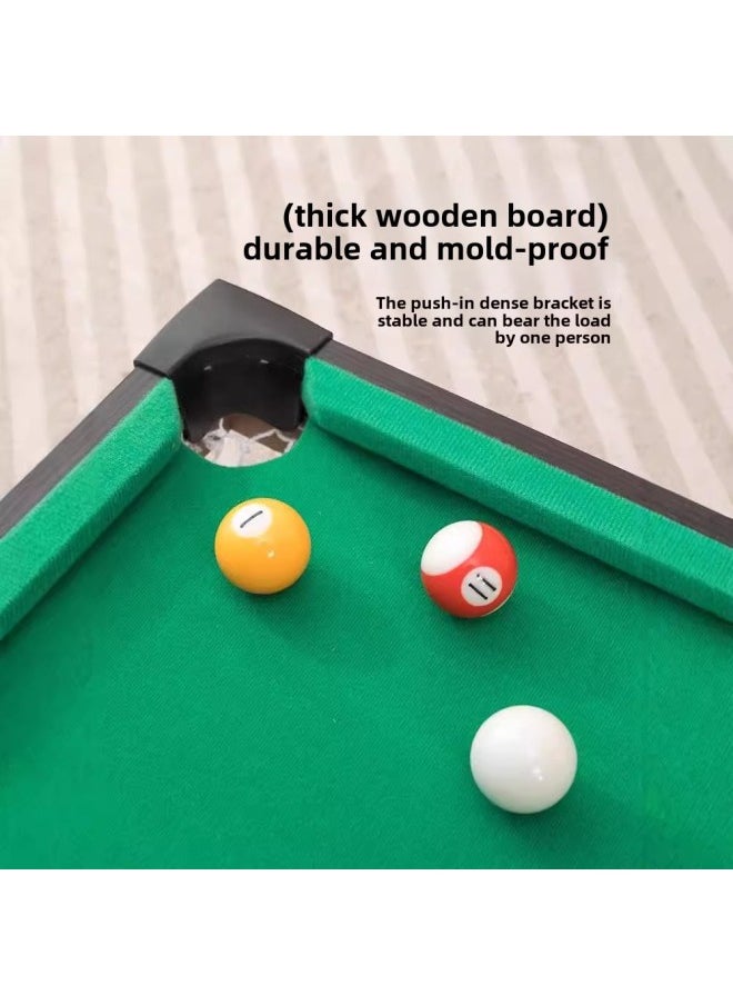 Household Mini Pool Table Children's Small Pool Toy Small Dormitory Desktop Multifunctional Portable Adult Large Size-Color:1129 Wood Grain Table Top 68cm Club X2 2.5cm American Ball X1 Matching Tripod X1 Brush X1 Powder Polishing X1
