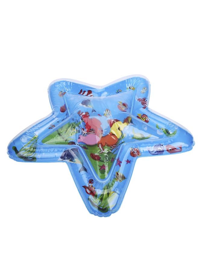 Star-Shaped Baby Toddlers Inflatable Water Mat Playmat Tummy Time Built-in Floating EVA Toy