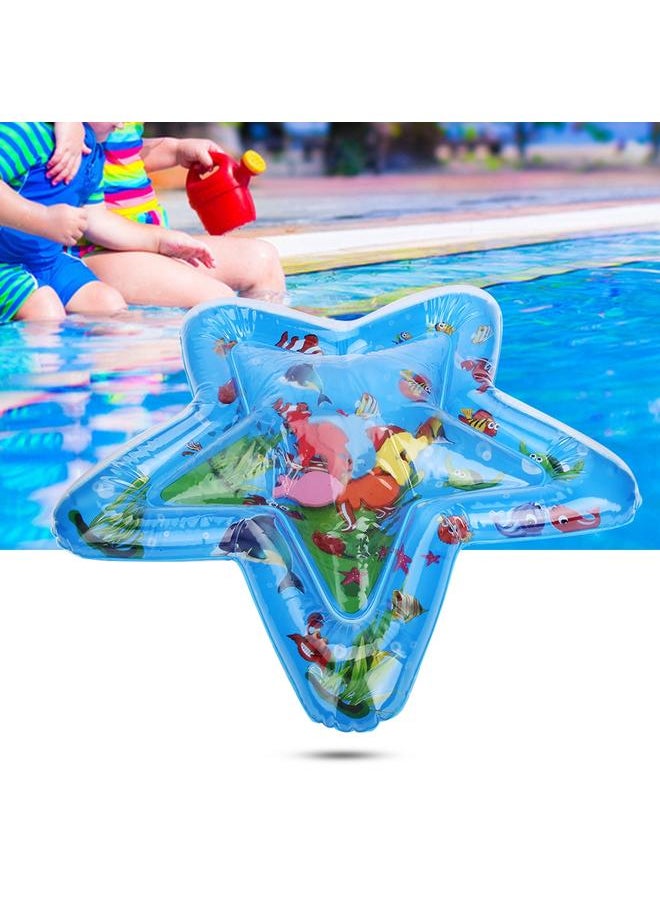 Star-Shaped Baby Toddlers Inflatable Water Mat Playmat Tummy Time Built-in Floating EVA Toy