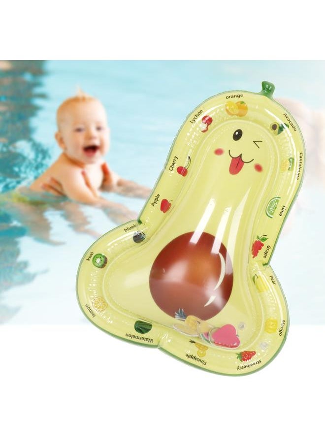 Inflatable Water Mat PVC Multifunctional Foldable Avocado Pattern Baby Infant Cushion