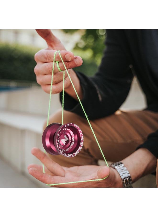 2 Pack Professional Yo Balls Aluminum Alloy Responsive YoYo with Unresponsive Bearing for Professionals Beginners