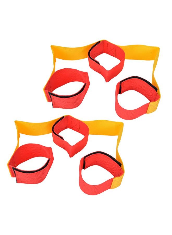 1Pair Outdoor Sport Equipment Multiplayer Legged Fixed Belt Teamwork Game Interactive Toys3 people belt