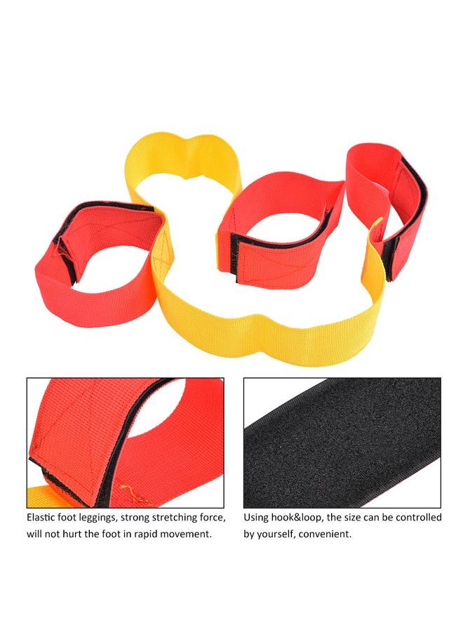 1Pair Outdoor Sport Equipment Multiplayer Legged Fixed Belt Teamwork Game Interactive Toys3 people belt