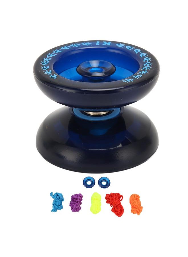 Yoyo Ball Portable Fashionable Responsive Toy with 5pcs Strings Dark Blue