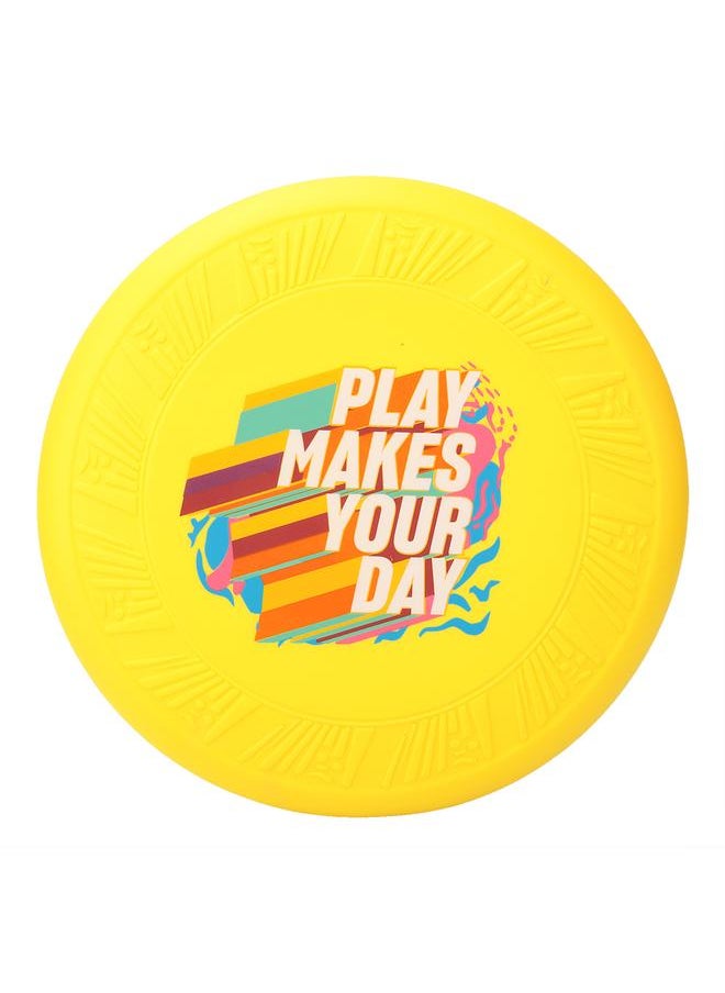 Outdoor Sport PU Children Kid Flying Disc Playing Throwing and Catching Toy Yellow