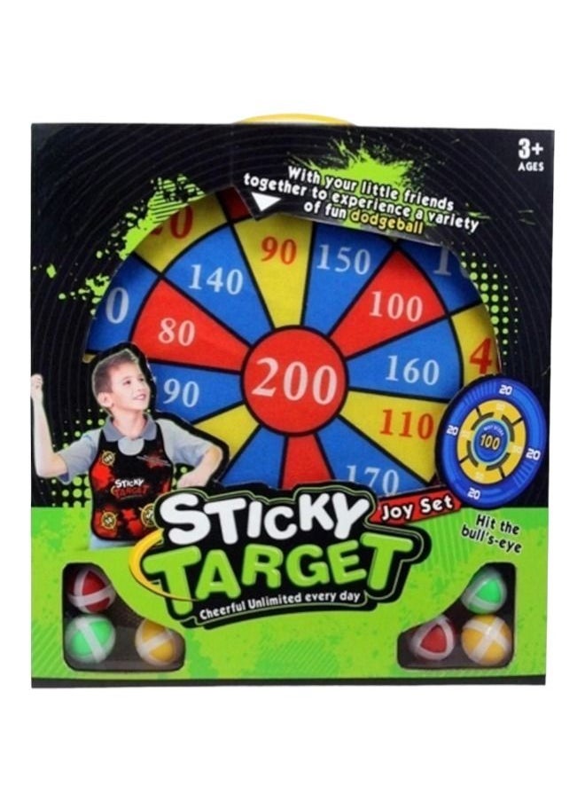 Sticky target Set 28cm Cloth Dart Board with 4PCS HOOK & LOOP Ball interactive play indoor outdoor game Toys for Kids