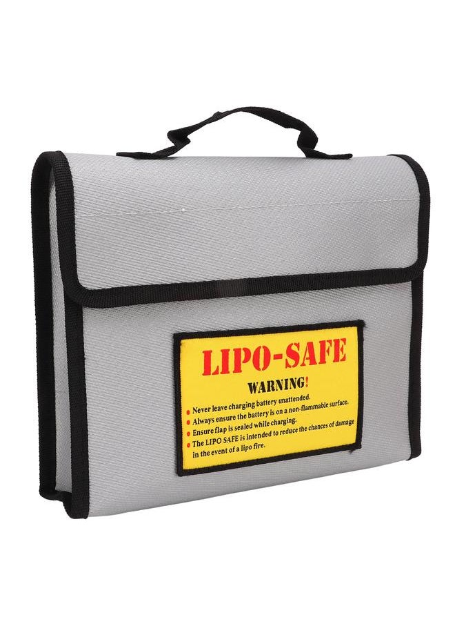 Battery Explosion Proof Bag Flame Retardant Fiber Gray Fireproof Lithium Battery Protective Safety Bag