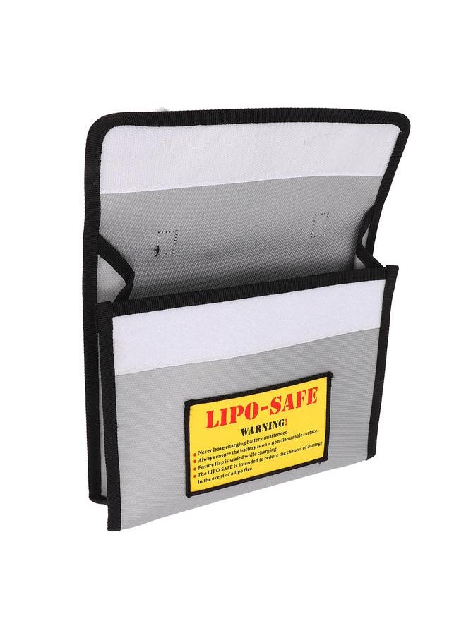 Battery Explosion Proof Bag Flame Retardant Fiber Gray Fireproof Lithium Battery Protective Safety Bag
